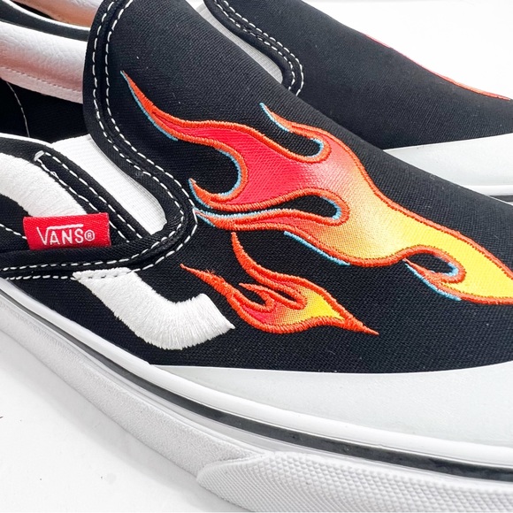 Vans x A$AP Worldwide Black Flame Classic Slip-On Sneakers - Picture 5 of 9